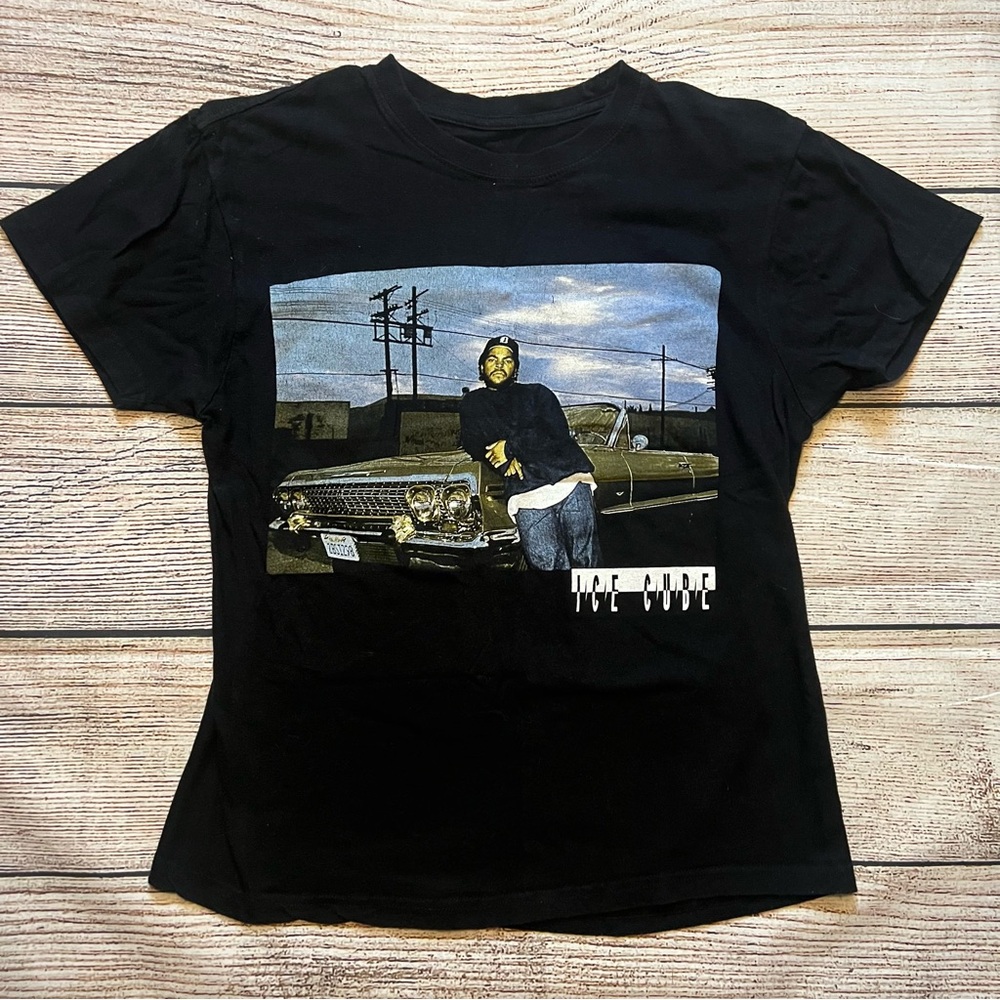 Ice Cube T Shirt Women’s Small Short Sleeve Graphic‎ Retro 90s Rap Hip Hop Music